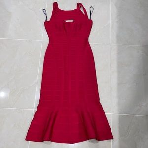 NWT Herve Leger Dark Crimson Dress